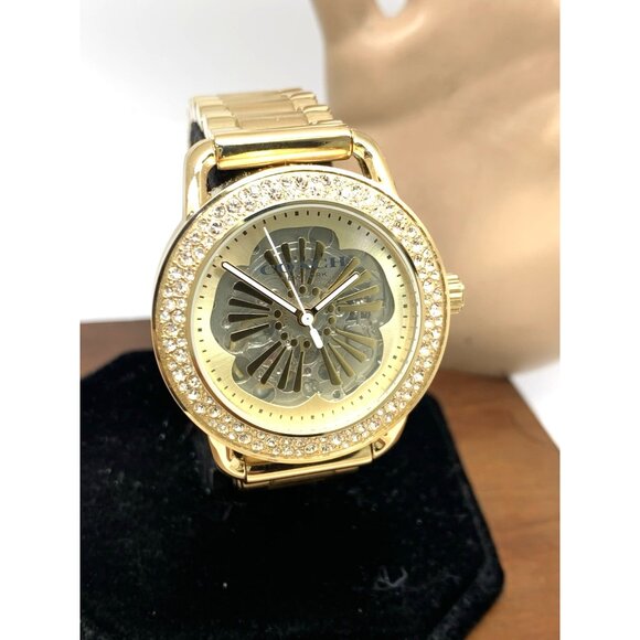 Coach Women's Watch 14504368 Cruiser Automatic Gold Stainless Steel Gemmed 37mm - Picture 13 of 14